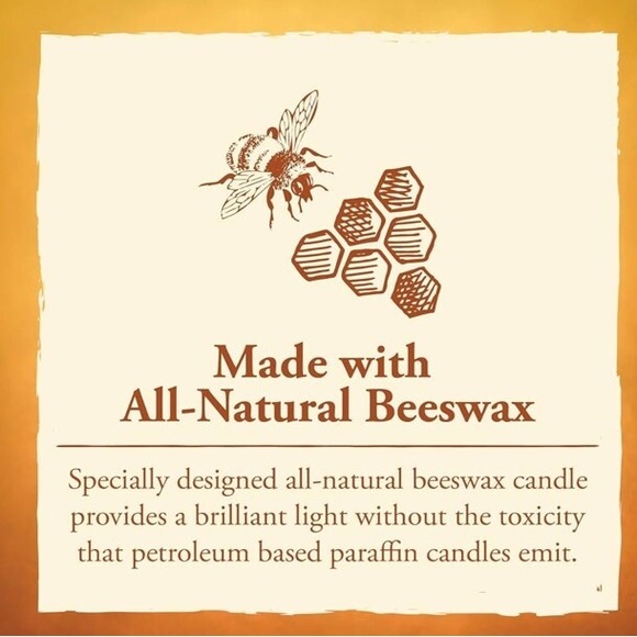 Candle by the Hour 60 Hour Candle, Natural Beeswax with Cotton Wick - Picture 2 of 5